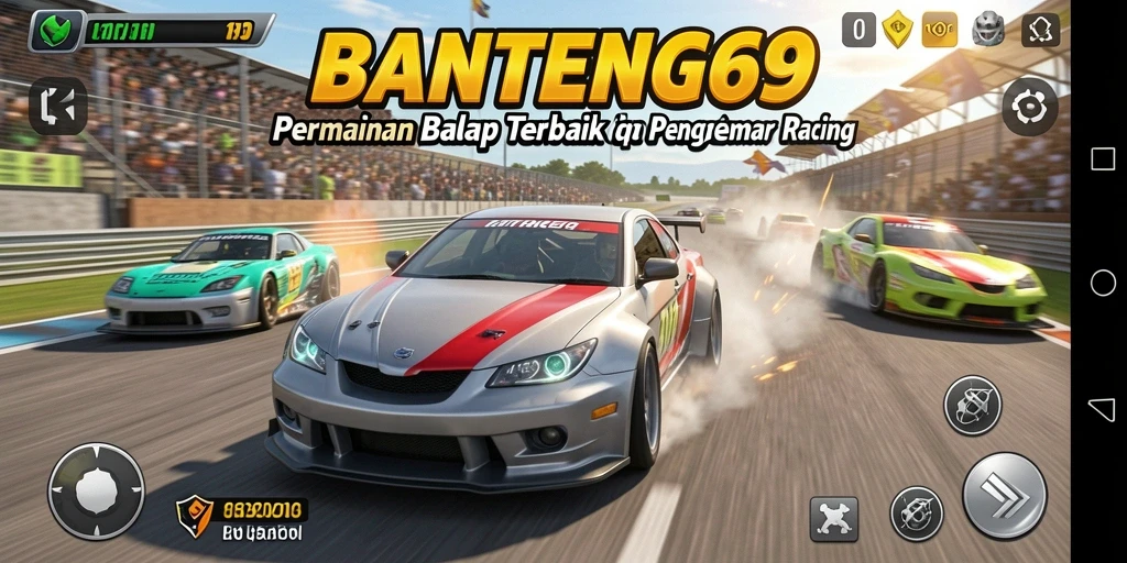 Tangkapan layar menampilkan aksi balap seru dari BANTENG69.