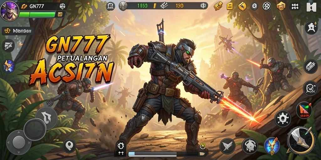 Screenshot gameplay menunjukkan aksi seru dalam GN777.