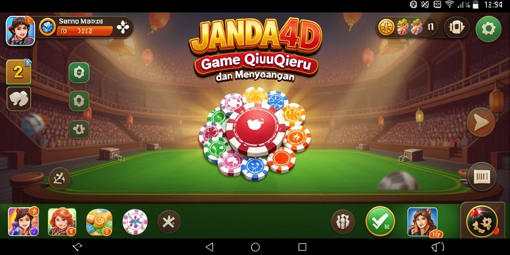 Screenshot gameplay JANDA4D menampilkan aksi QiuQiu yang seru.