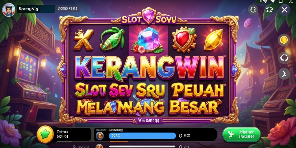 Tampilan gameplay menarik dari KERANGWIN dengan simbol-simbol Slot.