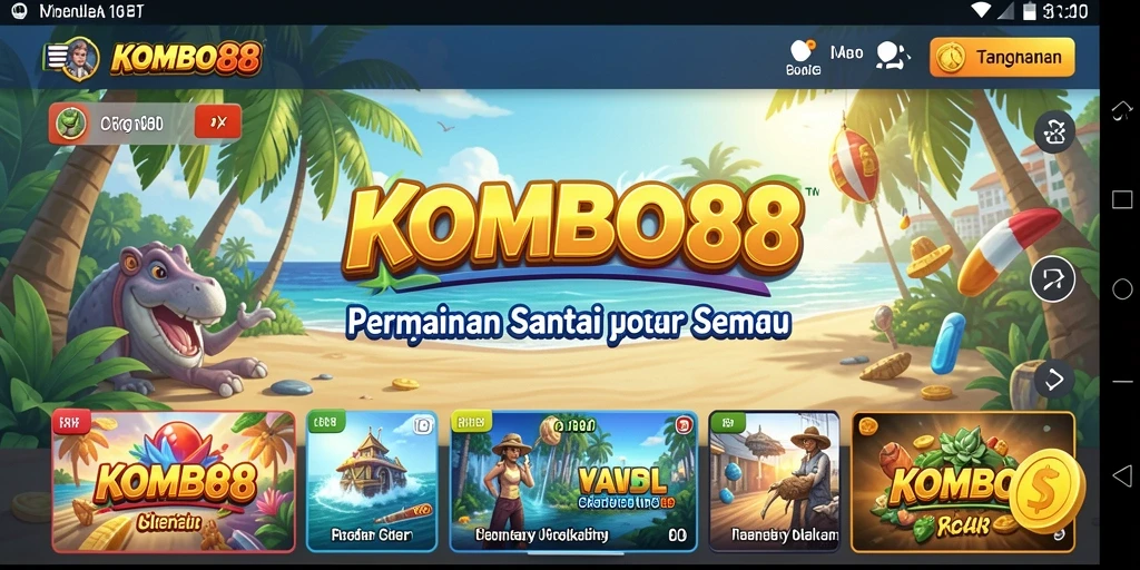Tampilan menarik dari gameplay KOMBO88 yang penuh warna.