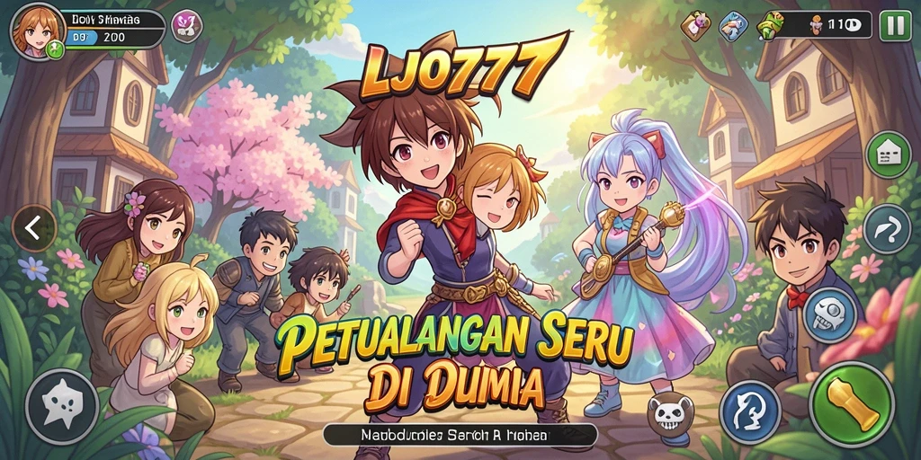 Screenshot LJO777 menunjukkan aksi pertarungan karakter anime yang seru.