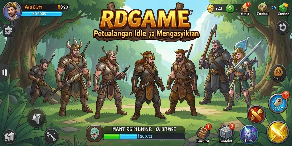 Tampilan gameplay <strong>RPGAME</strong> yang seru dan mendebarkan dalam petualangan Idle.