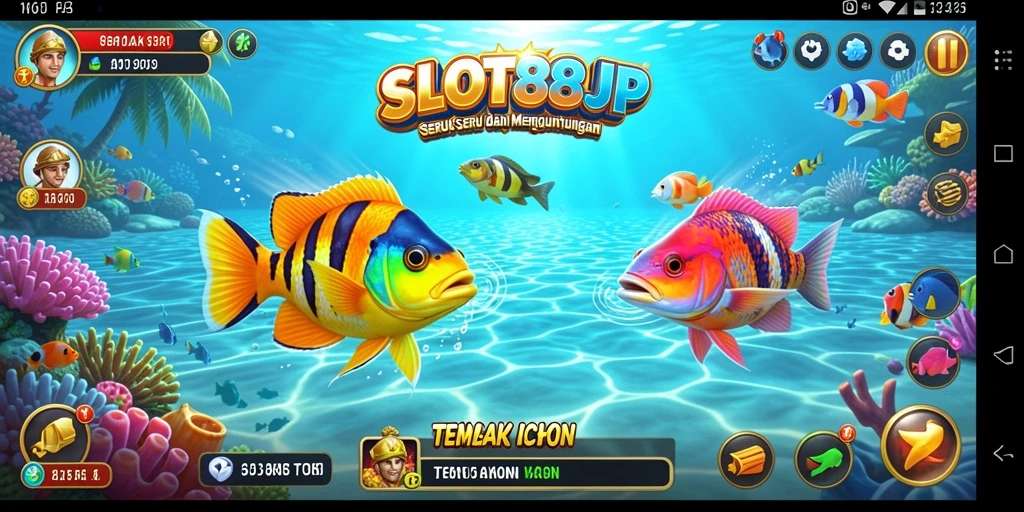 Screenshot gameplay Tembak Ikan SLOT88JP yang menarik dan menghibur.