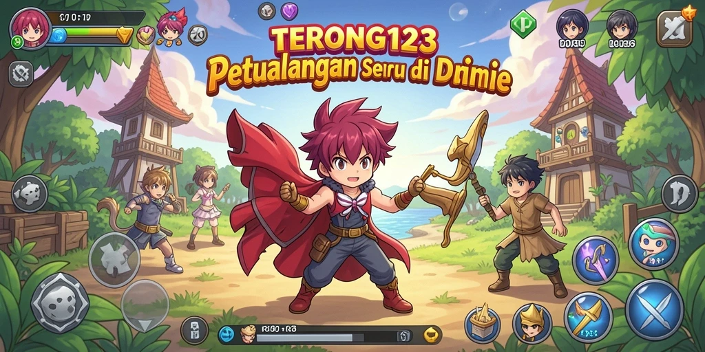 Screenshot utama dari <strong>TERONG123</strong> yang menampilkan karakter Anime dalam aksi.